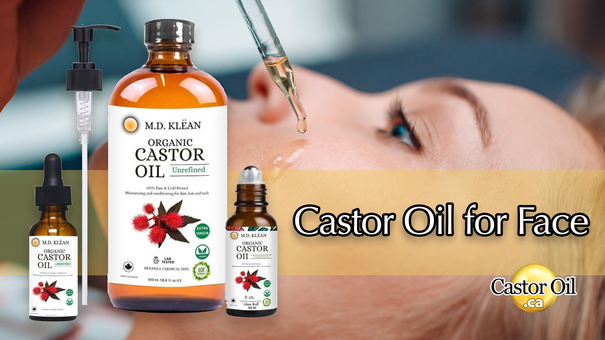 Cold Pressed Castor Oil (with Dropper + Roller) x4 Case Deal - Image 3