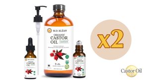 Cold Pressed Castor Oil (with Dropper + Roller) x2 Double Deal